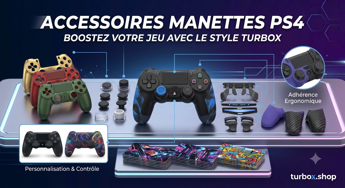 accessoires manette PS4 - TURBOX