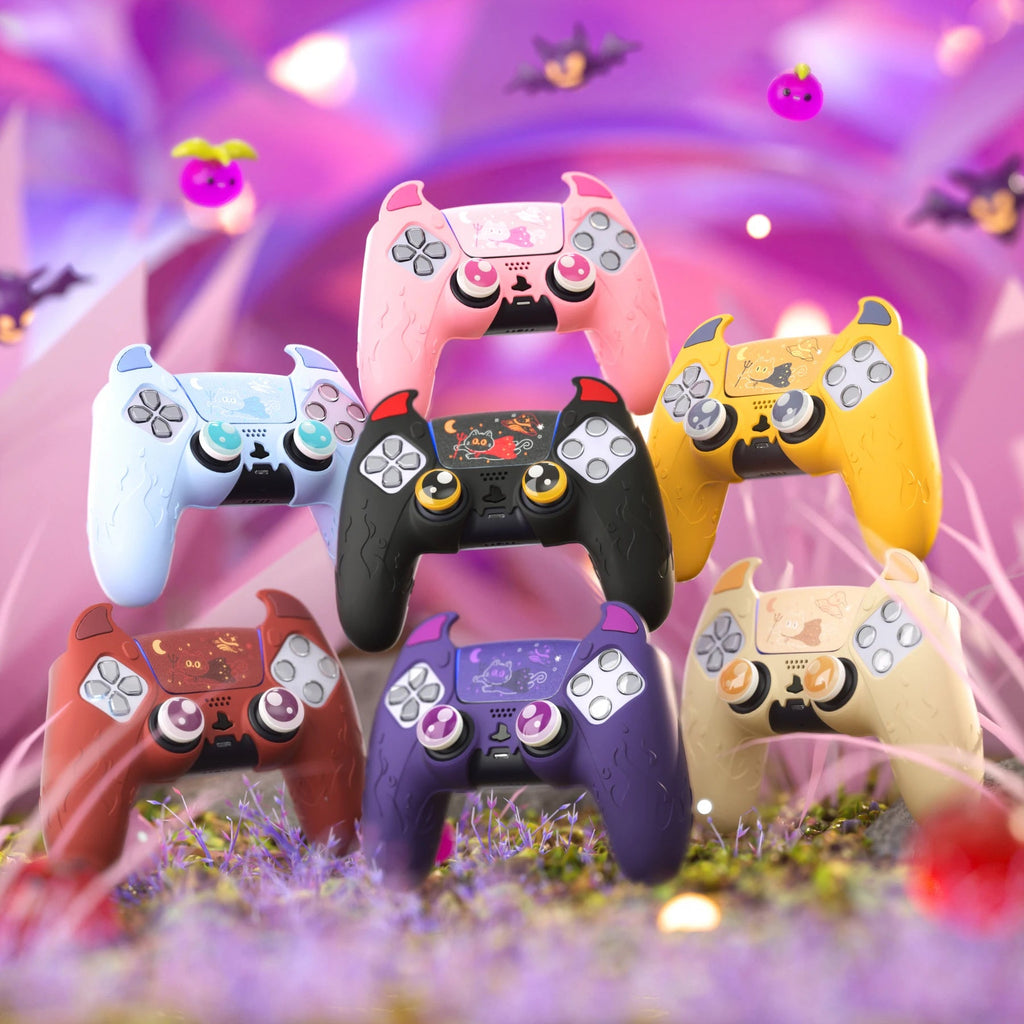 Pack Custom Manette PS5 Kawaii Demon – Protection Silicone & Accessories - TURBOX