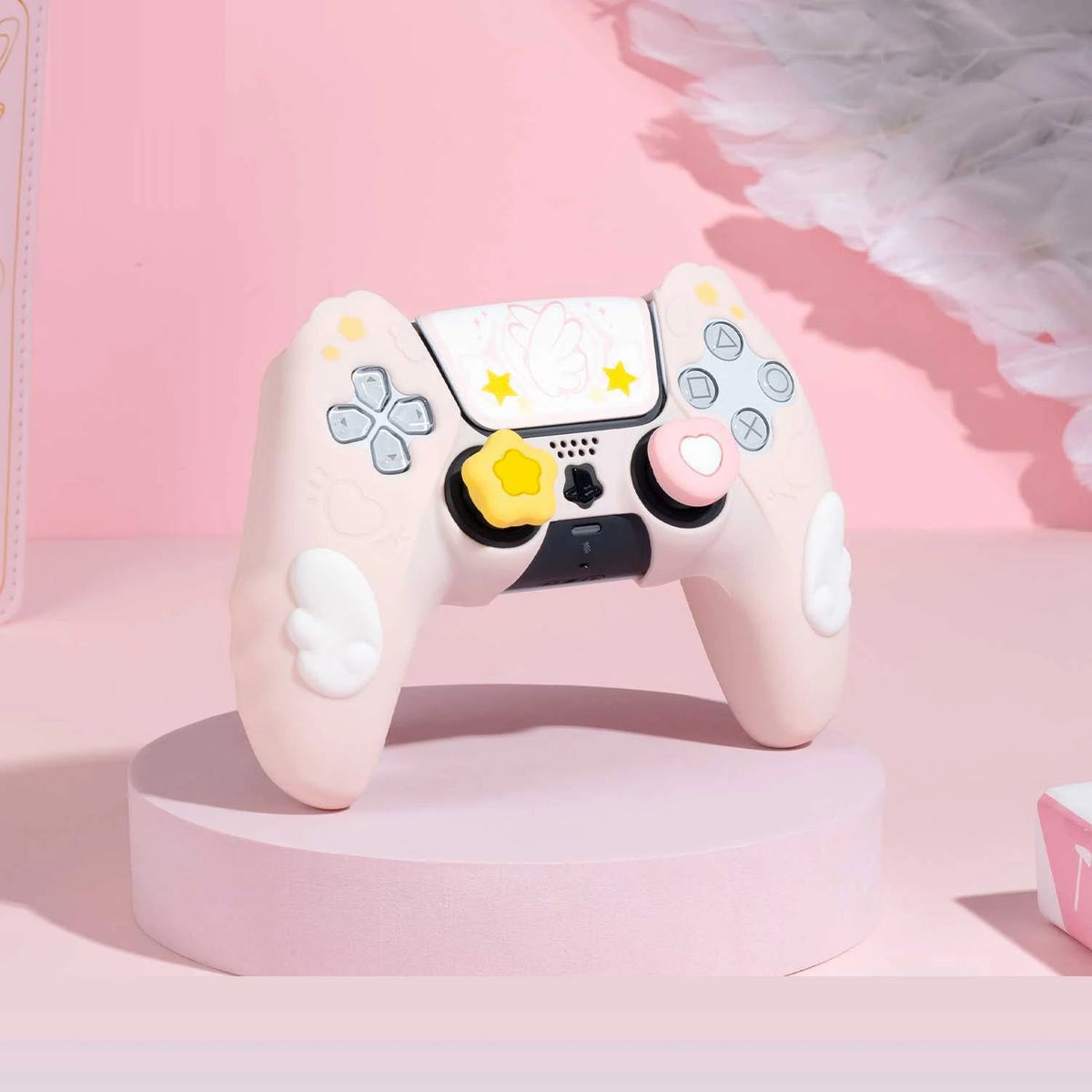 Pack Custom Manette PS5 Kawaii Star Wings – Protection Silicone & Accessories - TURBOX