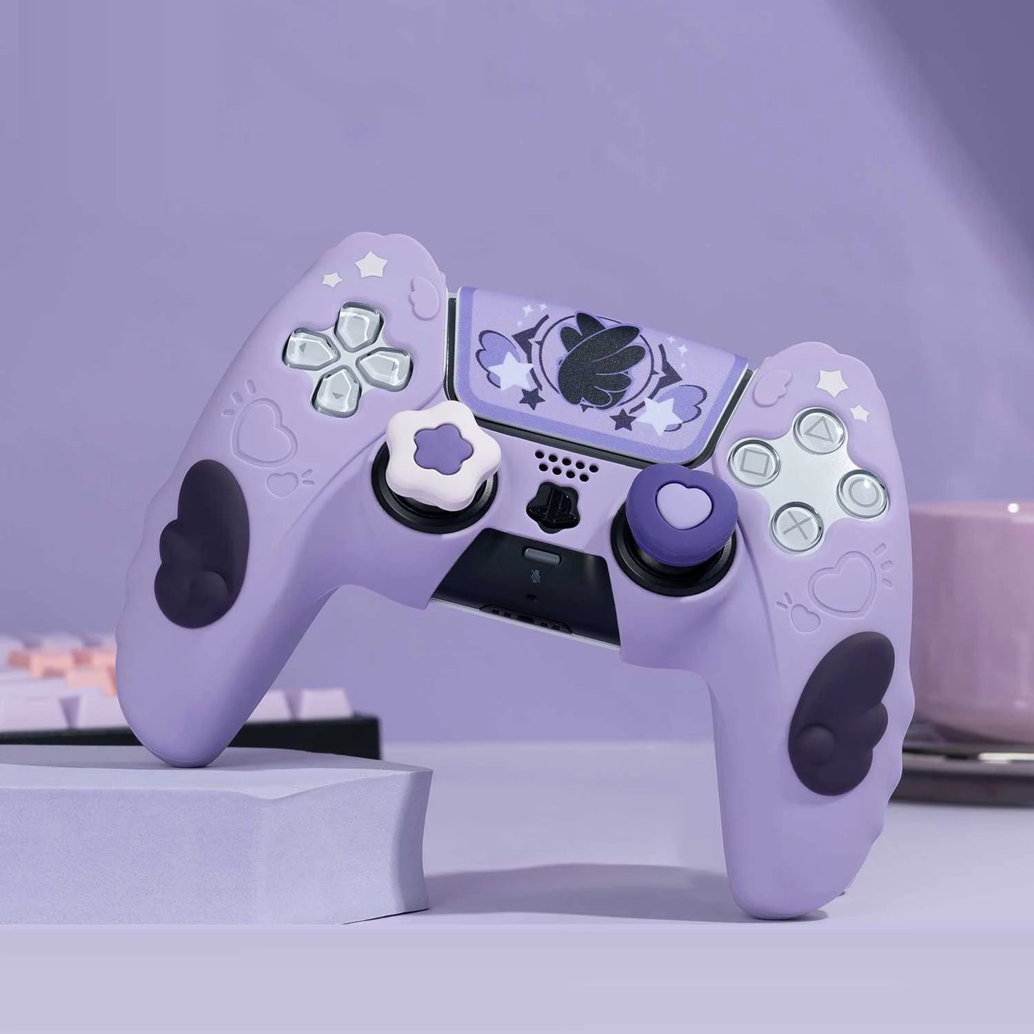 Pack Custom Manette PS5 Kawaii Star Wings – Protection Silicone & Accessories - TURBOX