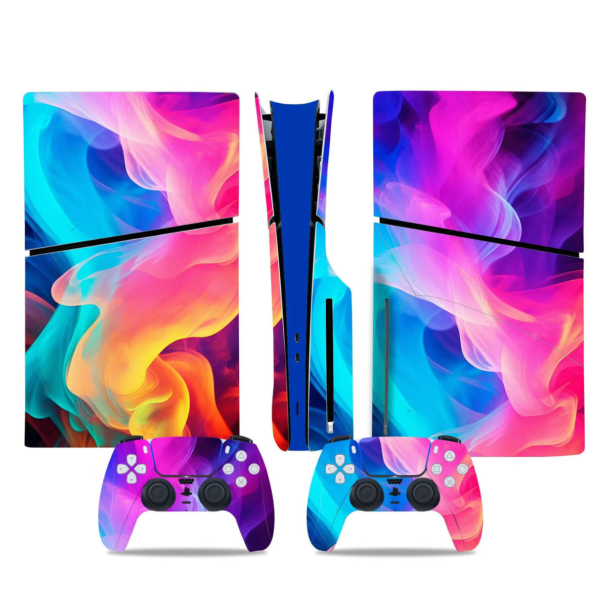 Sticker Console PS5 Slim (Édition Disc/Digital) & 2 Manettes DualSense - TURBOX