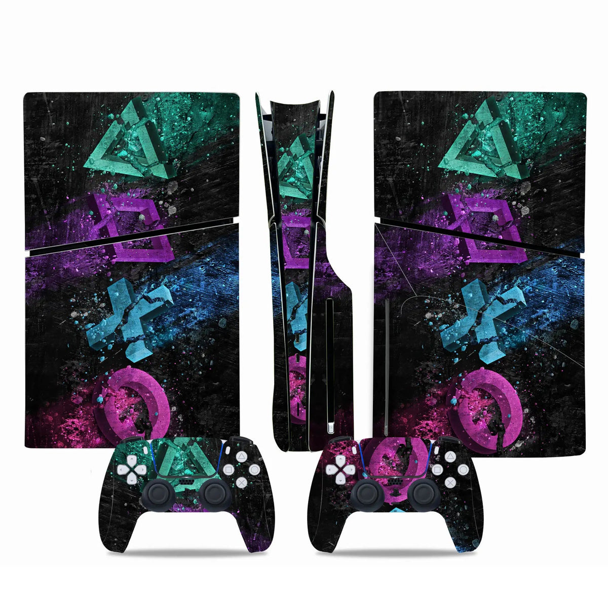 Sticker Console PS5 Slim (Édition Disc/Digital) & 2 Manettes DualSense - TURBOX