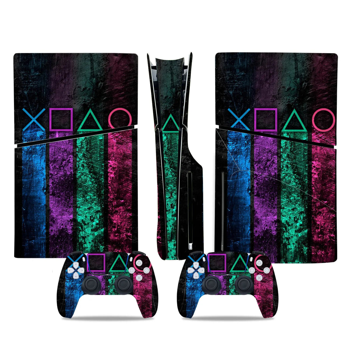 Sticker Console PS5 Slim (Édition Disc/Digital) & 2 Manettes DualSense - TURBOX
