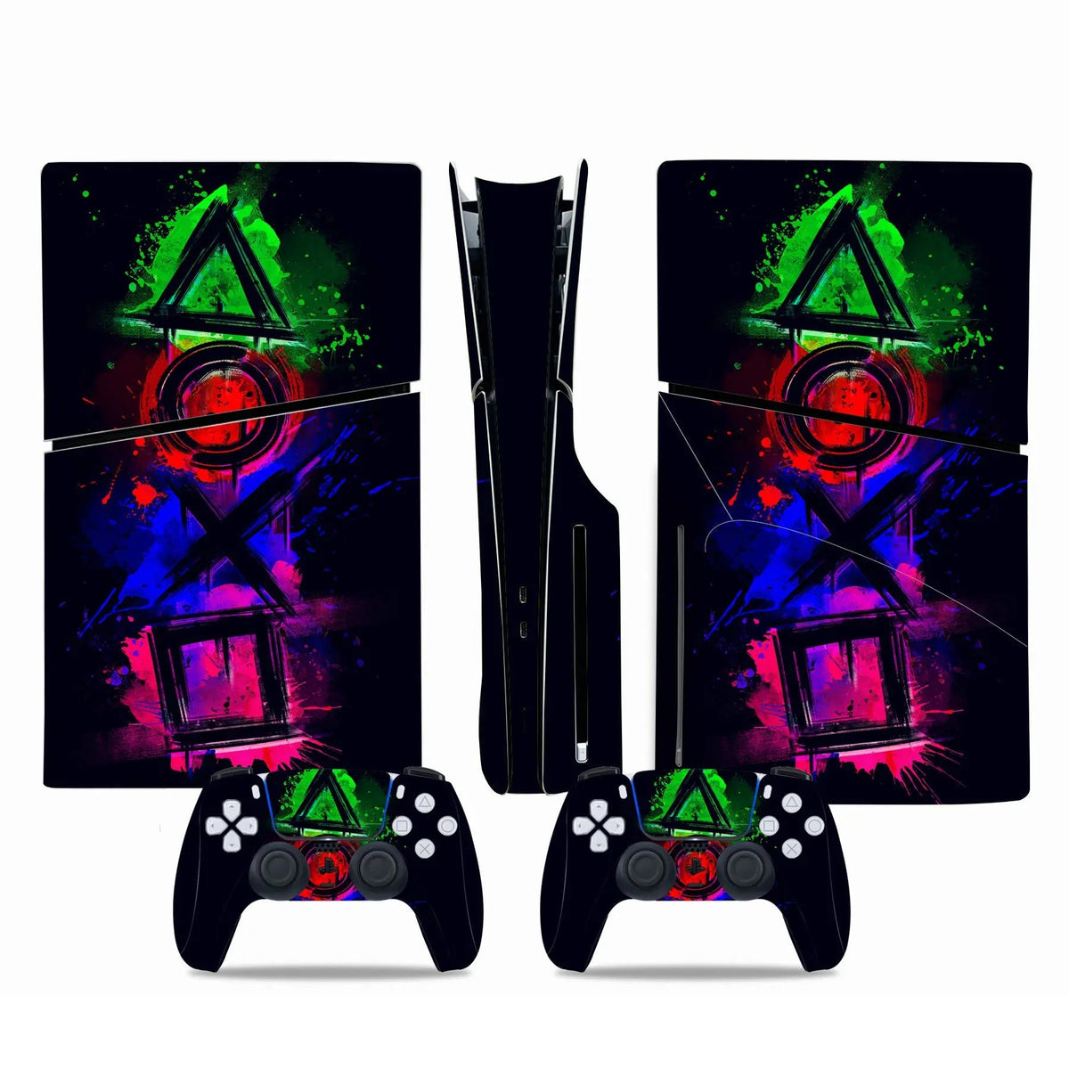 Sticker Console PS5 Slim (Édition Disc/Digital) & 2 Manettes DualSense - TURBOX