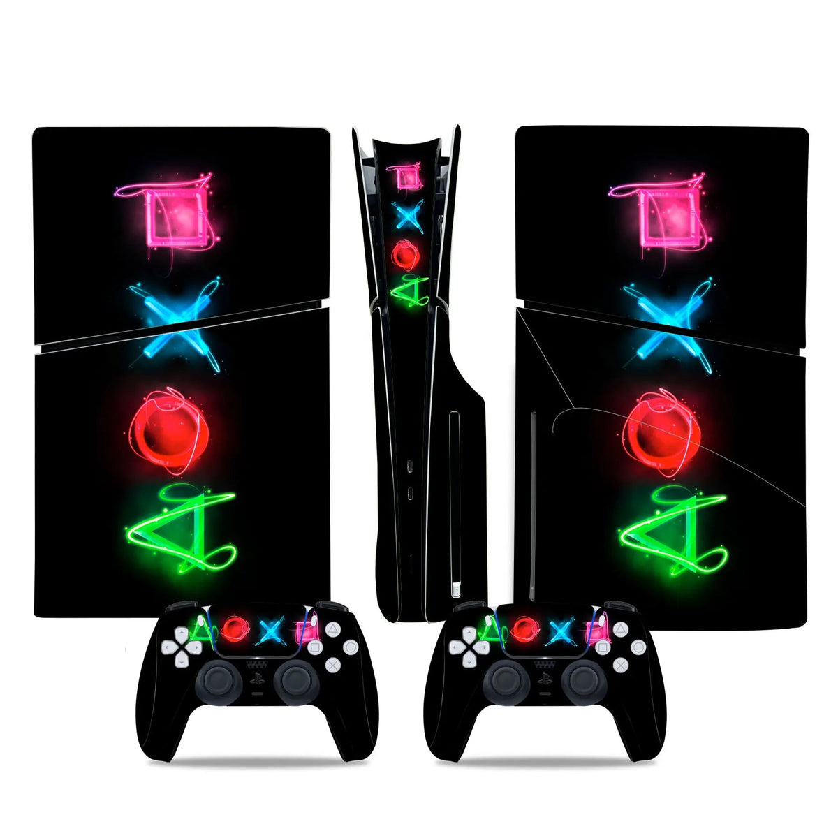 Sticker Console PS5 Slim (Édition Disc/Digital) & 2 Manettes DualSense - TURBOX